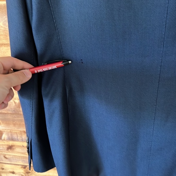 *As-is* $649 Suitsupply 42R Sienna navy birdseye suit jacket 100% Wool VBC - Picture 12 of 15